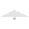 Ekena Millwork Kennewick Architectural Grade PVC Gable Bracket, 36"W x 9"H x 2"D x 4"F, 6/12 Pitch GBP036X09X0204KEN00 - alternate 3